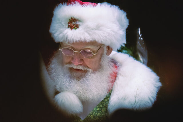Close portrait of Santa Sarge in low light